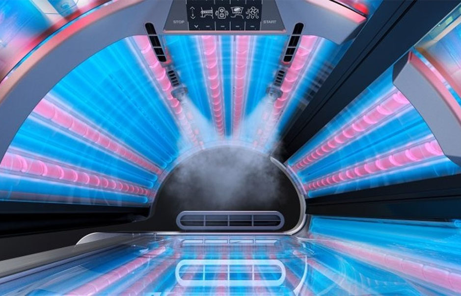 what is an hybrid tanning bed